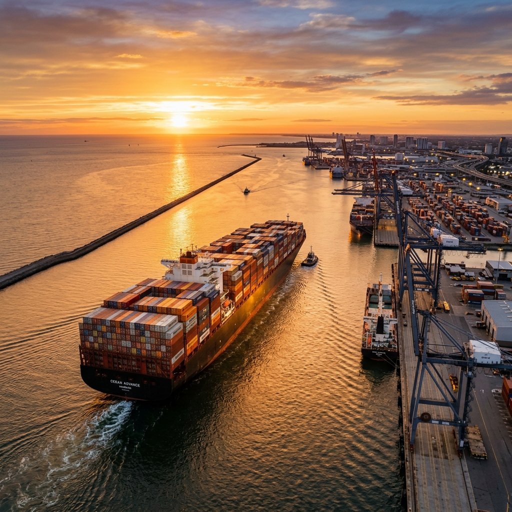 Global Trade Logistics container ship